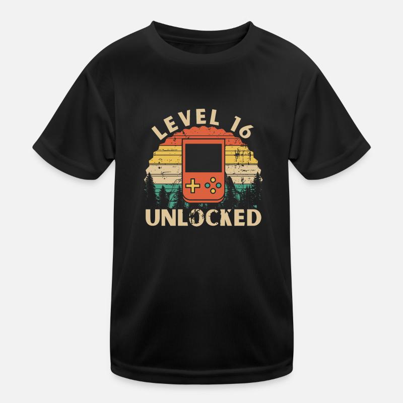 Level 16 Unlocked Kids Functional T-Shirt