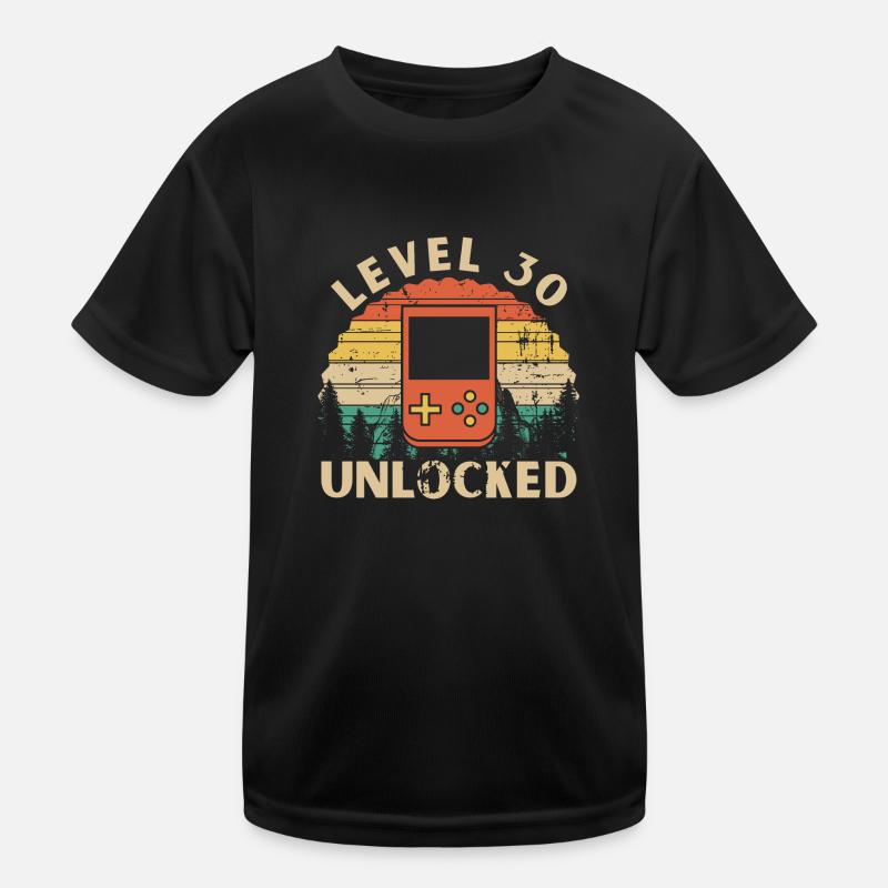 Level 30 Unlocked - Kids Functional T-Shirt - black