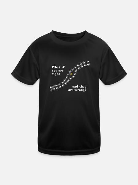 Fourmis - et si vous avez raison et qu’elles ont tort - T-shirt sport Enfant - noir - Devant