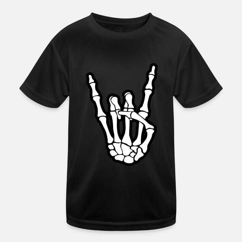 skull rock hand T-shirt sport Enfant