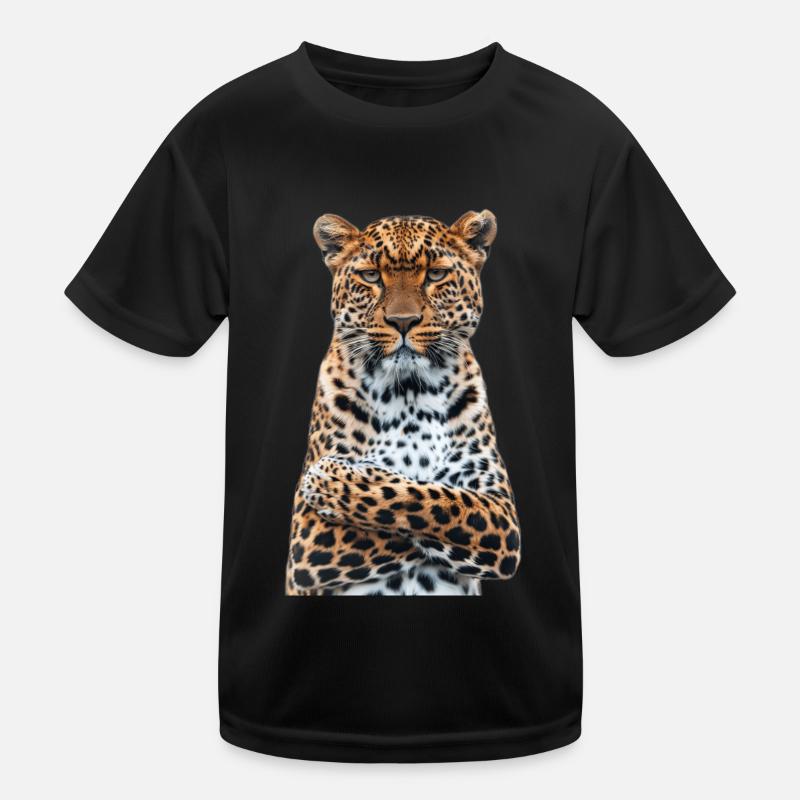 Leopardo Camiseta funcional para niños