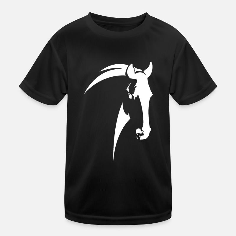 Pferdekopf Kinder Funktions-T-Shirt