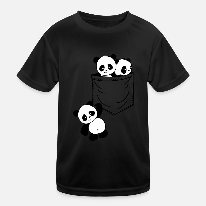 Panda Tasche Kinder Funktions-T-Shirt