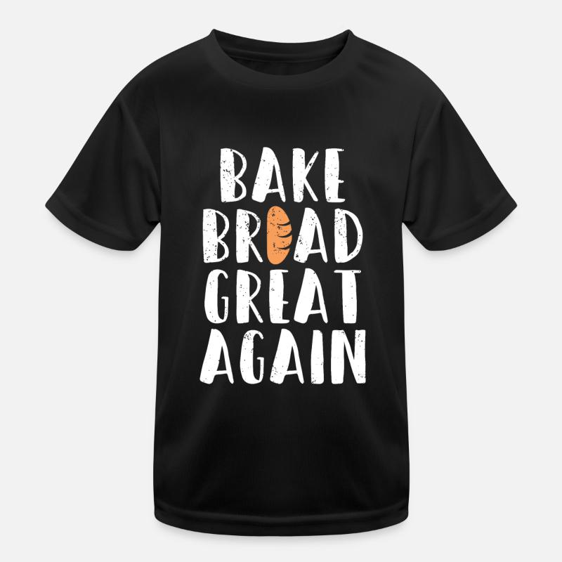 Richtig Brot Backen Hobbybäcker Teigflüsterer Kinder Funktions-T-Shirt