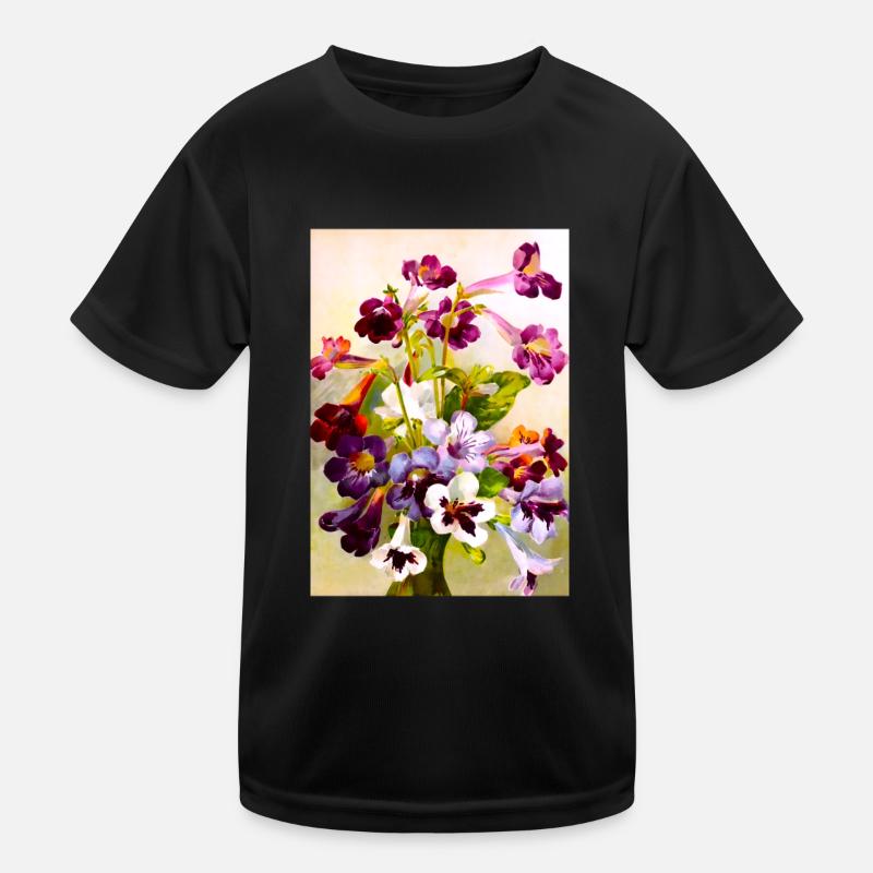 Violets - Kids Functional T-Shirt - black