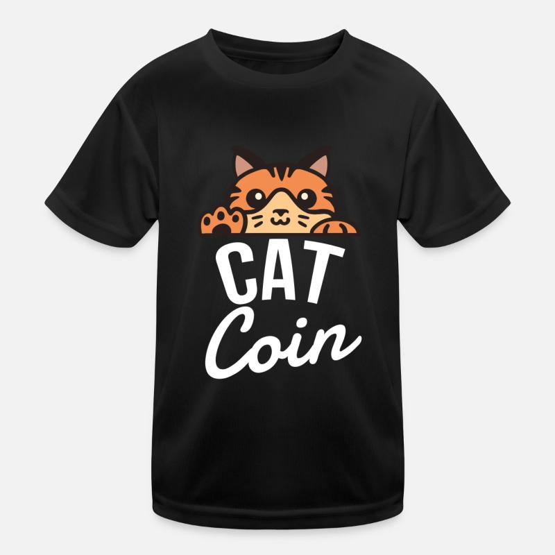 Cryptocurrency Cat Coin Kids Functional T-Shirt