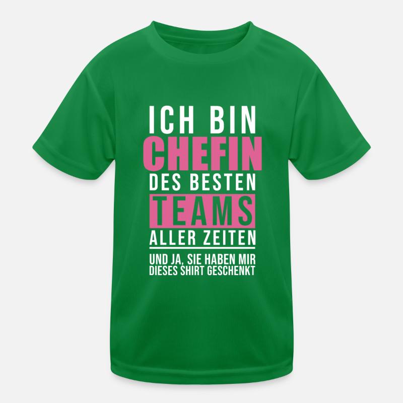 Chefin Lustige Geschenkidee Kinder Funktions-T-Shirt