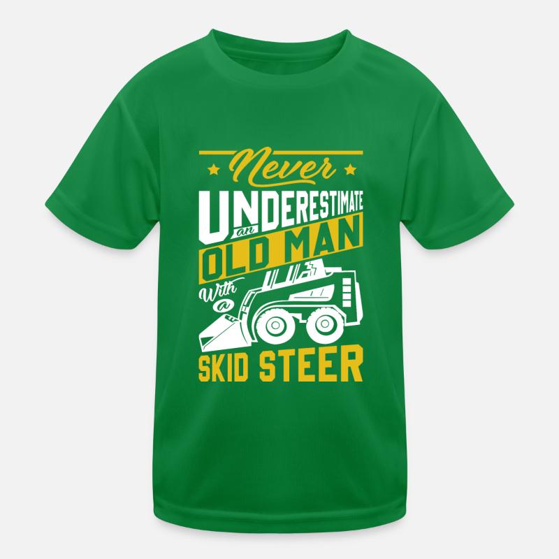 Funny Skid Steer Operator Kids Functional T-Shirt