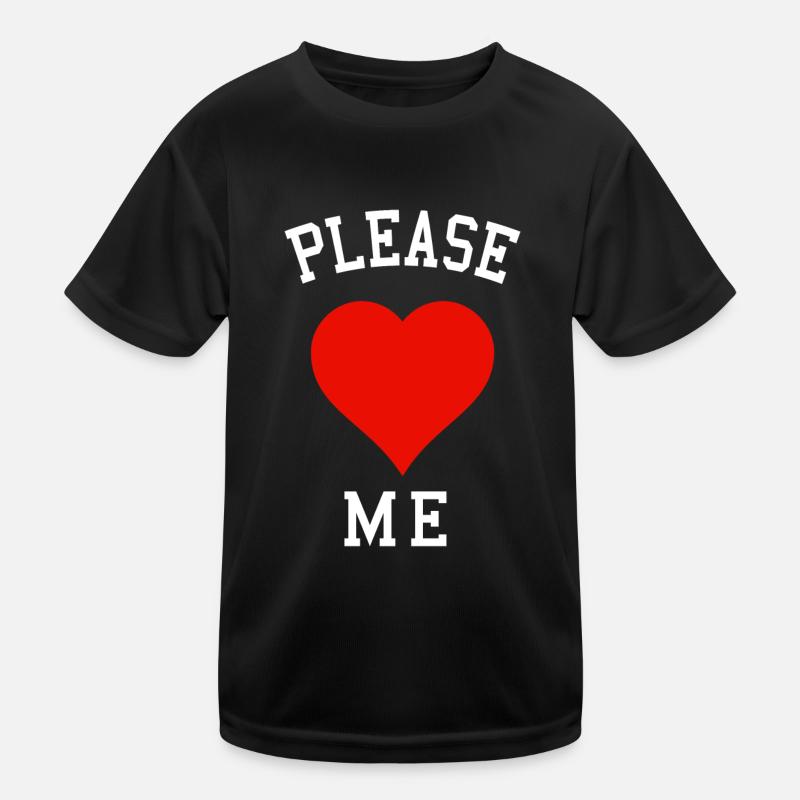 Please Love Me - Kids Functional T-Shirt - black