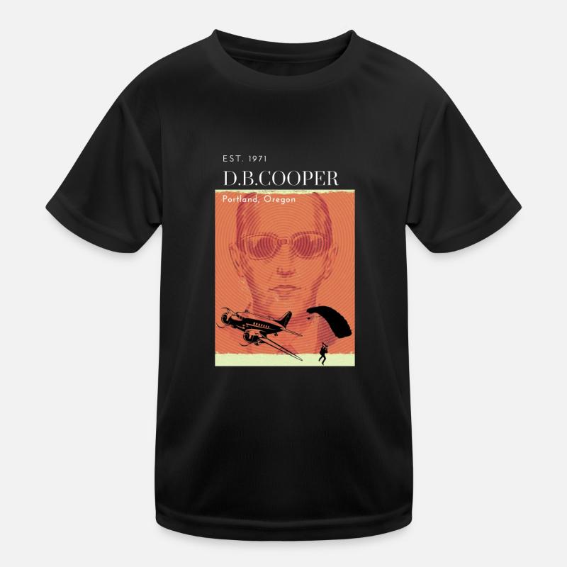 DB Cooper - Kinder Funktions-T-Shirt - Schwarz