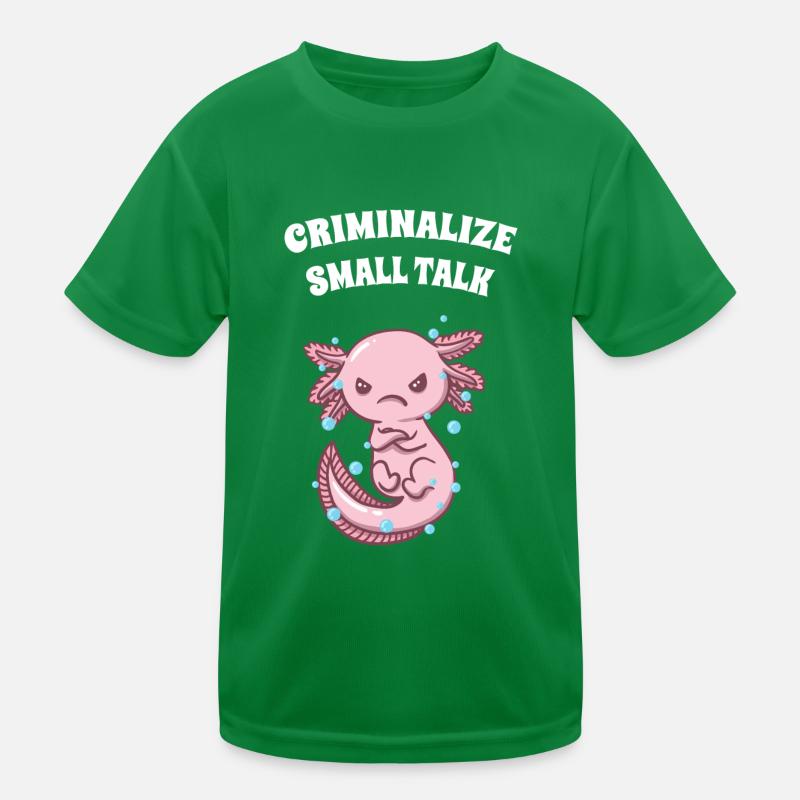 Criminalize Small Talk Funny Introverts Kids Functional T-Shirt