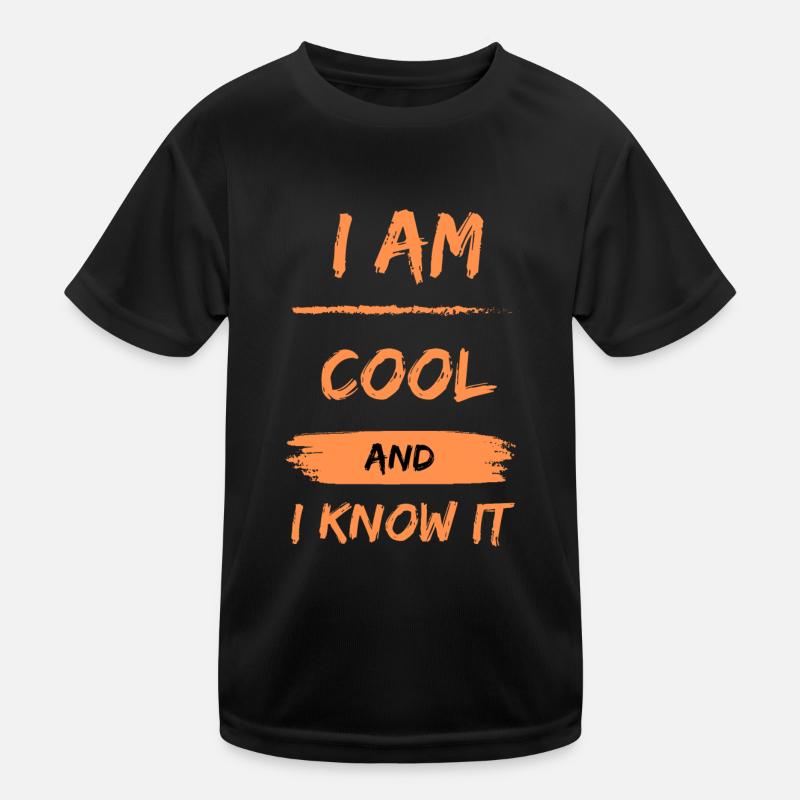 I am cool and I know it - Kids Functional T-Shirt - black