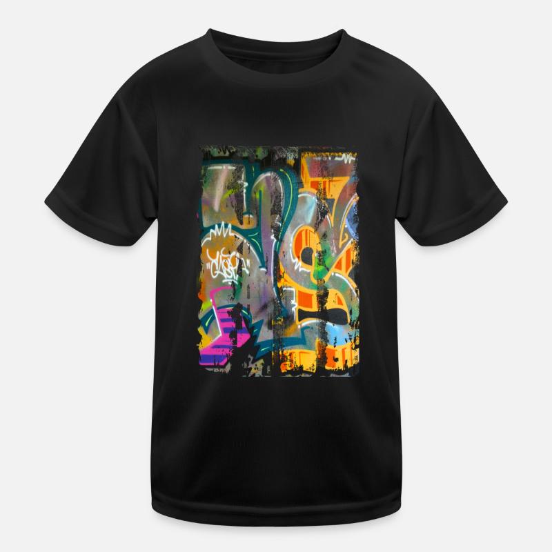 Graffiti-Stil Splash Hip Hop Farben Maler Farbe Kinder Funktions-T-Shirt