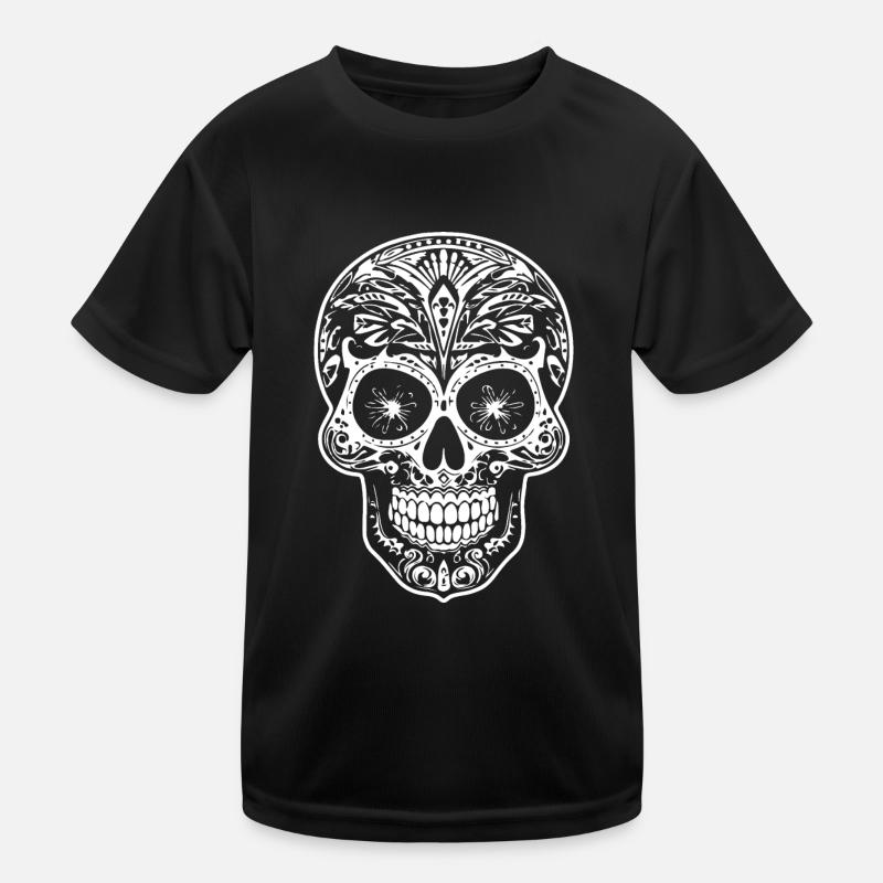 Skeleton Costume Bones Halloween Horror Kids Functional T-Shirt