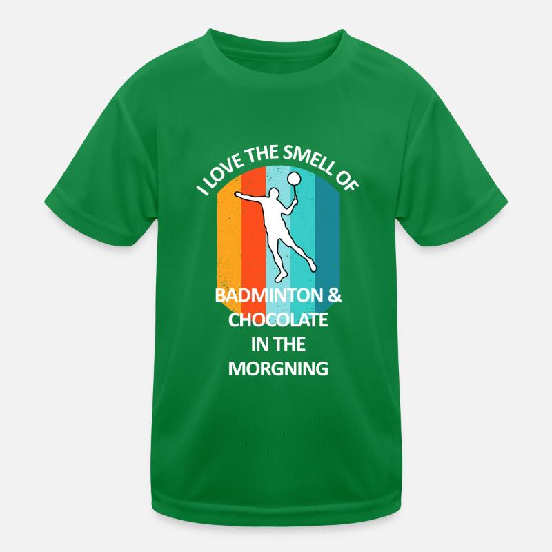 Badminton Badminton Badminton Player Chocolat T-shirt sport Enfant