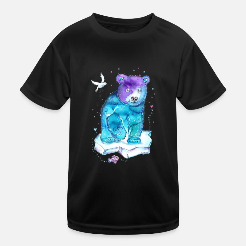 Gute Laune Eisbär Kinder Funktions-T-Shirt