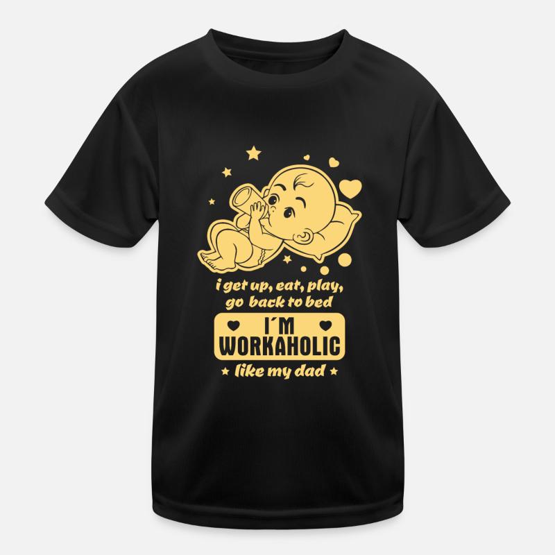 Comptine pour bébé bourreau de travail - Tel père, tel enfant T-shirt sport Enfant