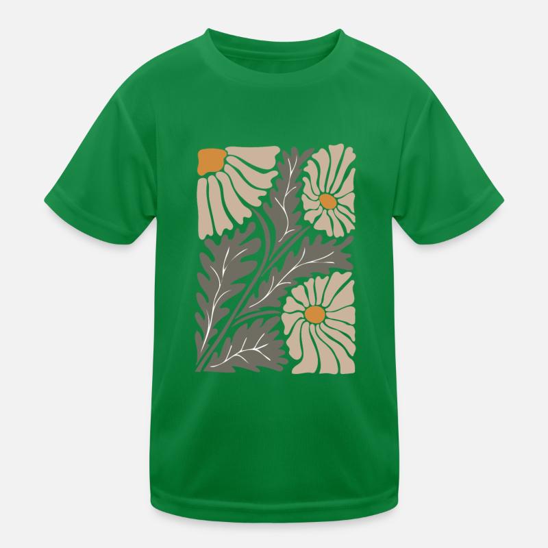 Fleurs groovy retro T-shirt sport Enfant