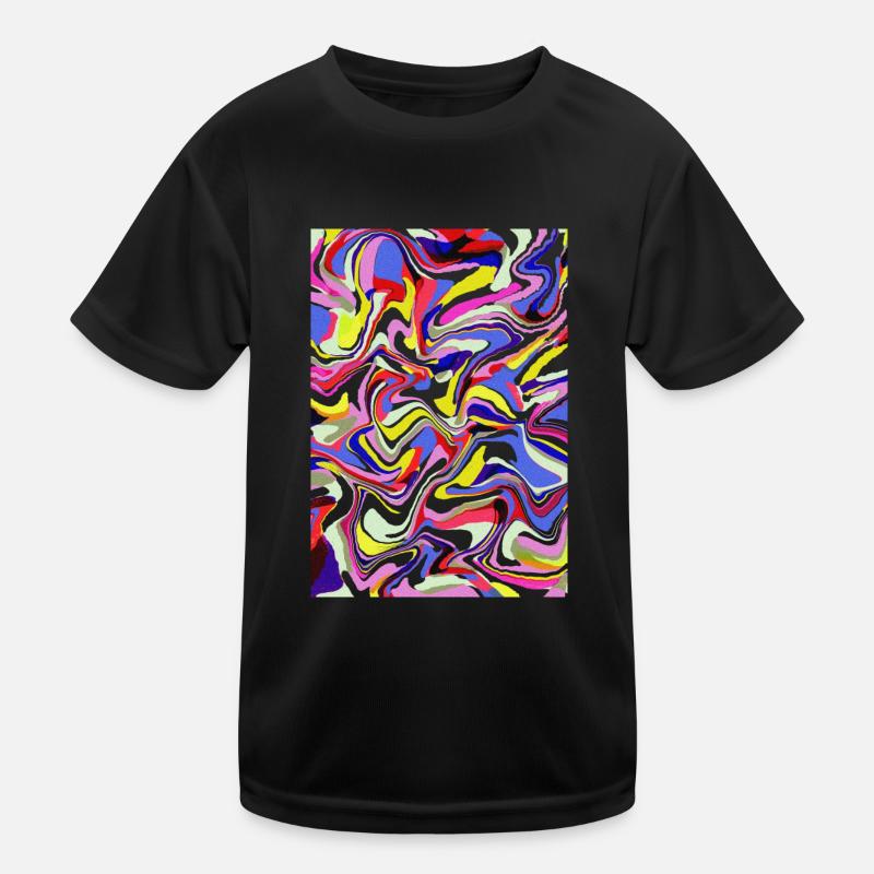 Abstract colorful pattern liquid Kids Functional T-Shirt