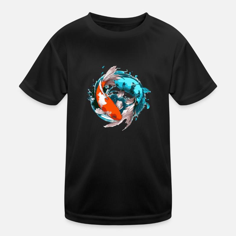 Koi Karpfen Harmonie Kinder Funktions-T-Shirt