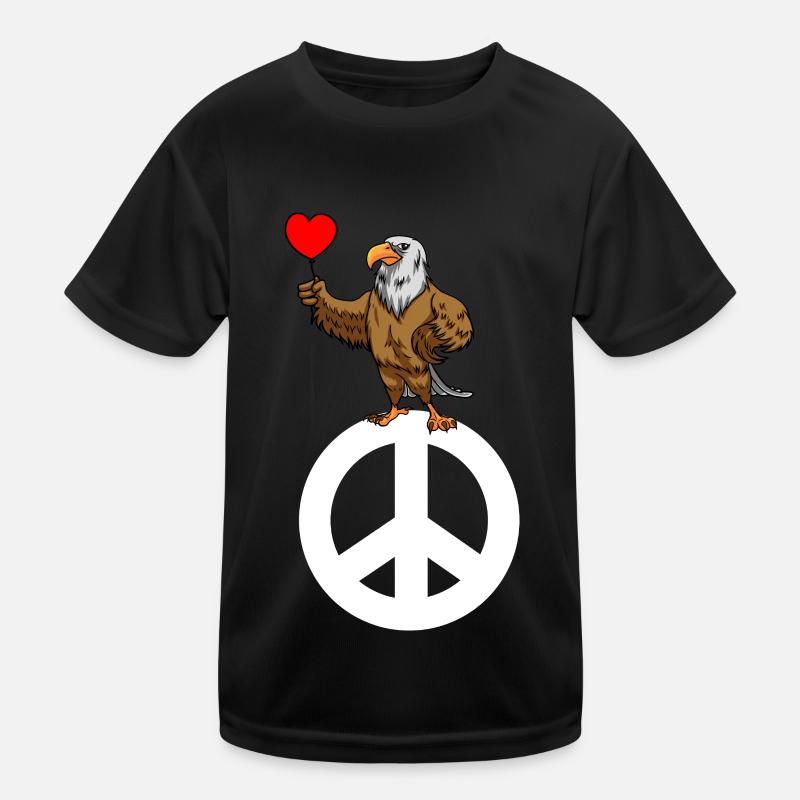Bald Eagle Peace Peace World Peace Kids Functional T-Shirt