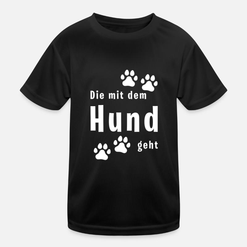 Qui part avec le chien T-shirt sport Enfant