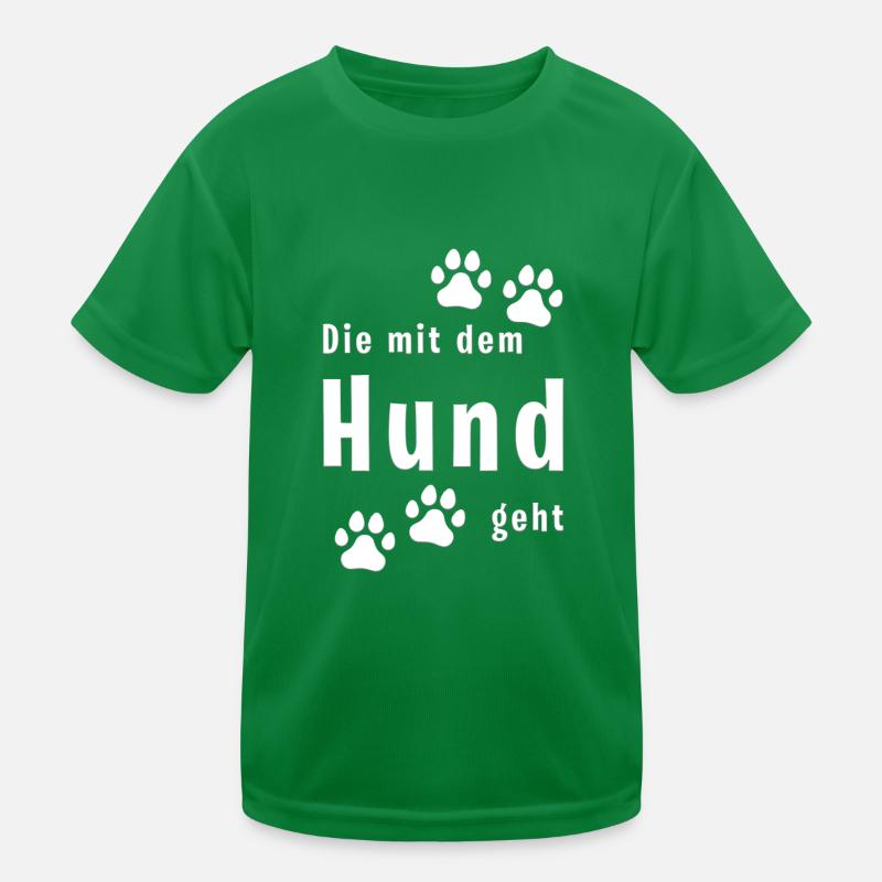 Qui part avec le chien T-shirt sport Enfant