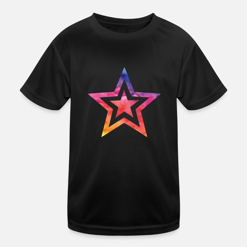 Farbiger Stern Kinder Funktions-T-Shirt