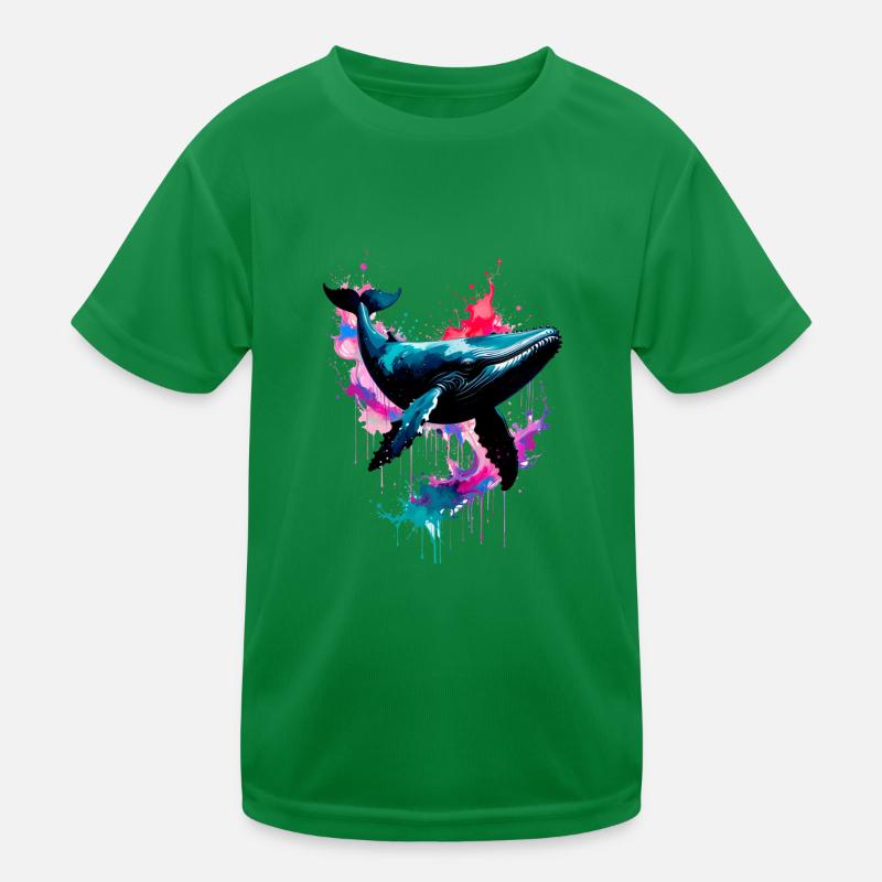 Wal, illustration,bunt,graffiti,bunt,splash Kinder Funktions-T-Shirt