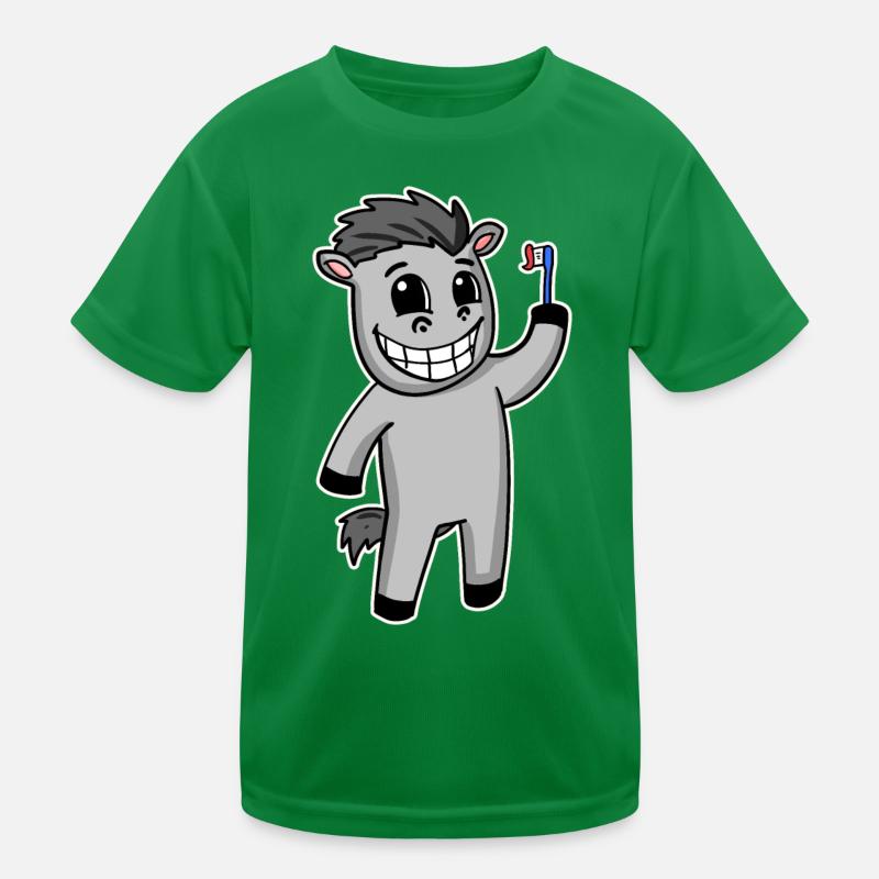 Cheval avec brosse à dents T-shirt sport Enfant