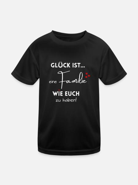 Happiness is having a family like you! Family - Kids Functional T-Shirt - black - Front