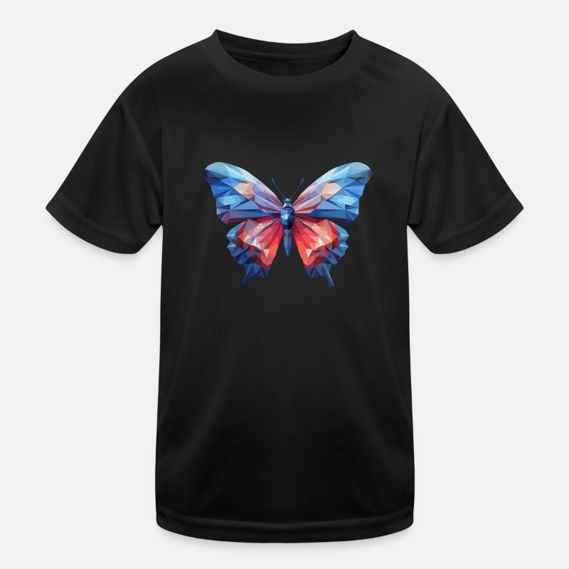 Blauer Morpho-Schmetterling Kinder Funktions-T-Shirt