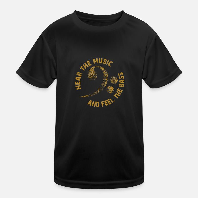Écoutez la musique et sentez les basses. Clef de fa T-shirt sport Enfant