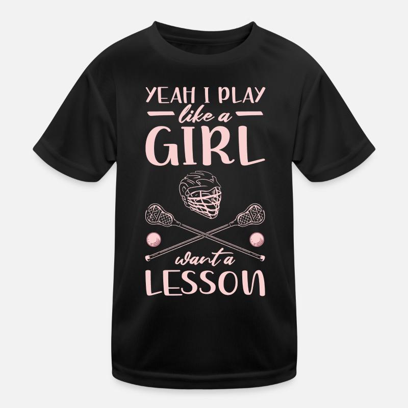 Lacrosse Spieler Kinder Funktions-T-Shirt