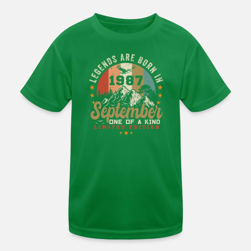 September 1987, born in 1987 Kids Functional T-Shirt