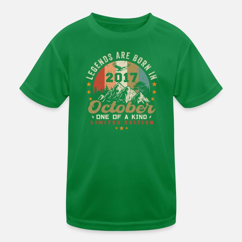 October 2017 - Birthday in October 2017 Kids Functional T-Shirt