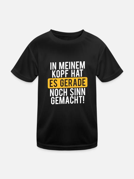 In meinem Kopf... - Kinder Funktions-T-Shirt - Schwarz - Vorne