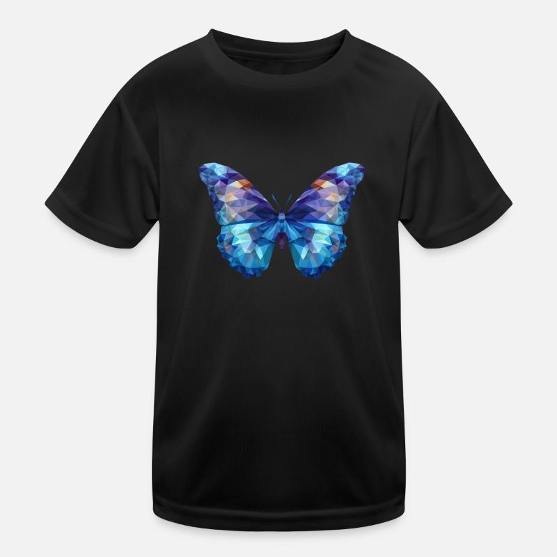 Blauer Morpho-Schmetterling Kinder Funktions-T-Shirt