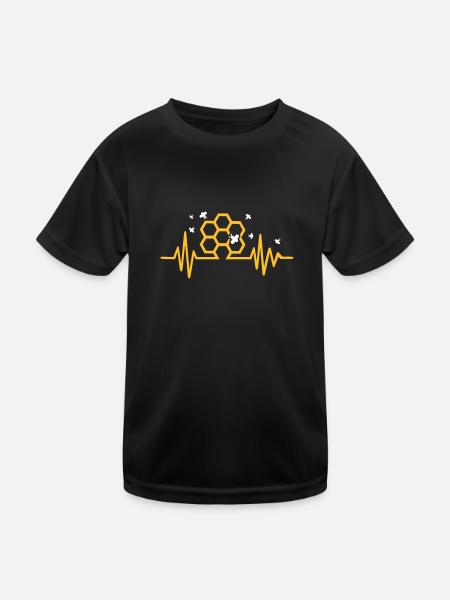 Imker - Kinder Funktions-T-Shirt - Schwarz - Vorne