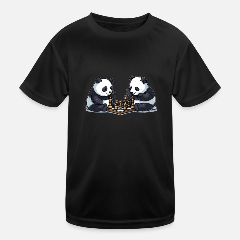 Schach-Pandas Kinder Funktions-T-Shirt