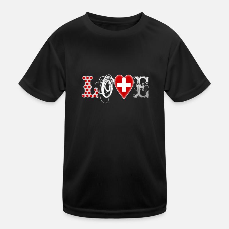Amour Suisse Blanc T-shirt sport Enfant