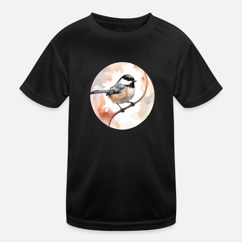 Chickadee bird Kids Functional T-Shirt