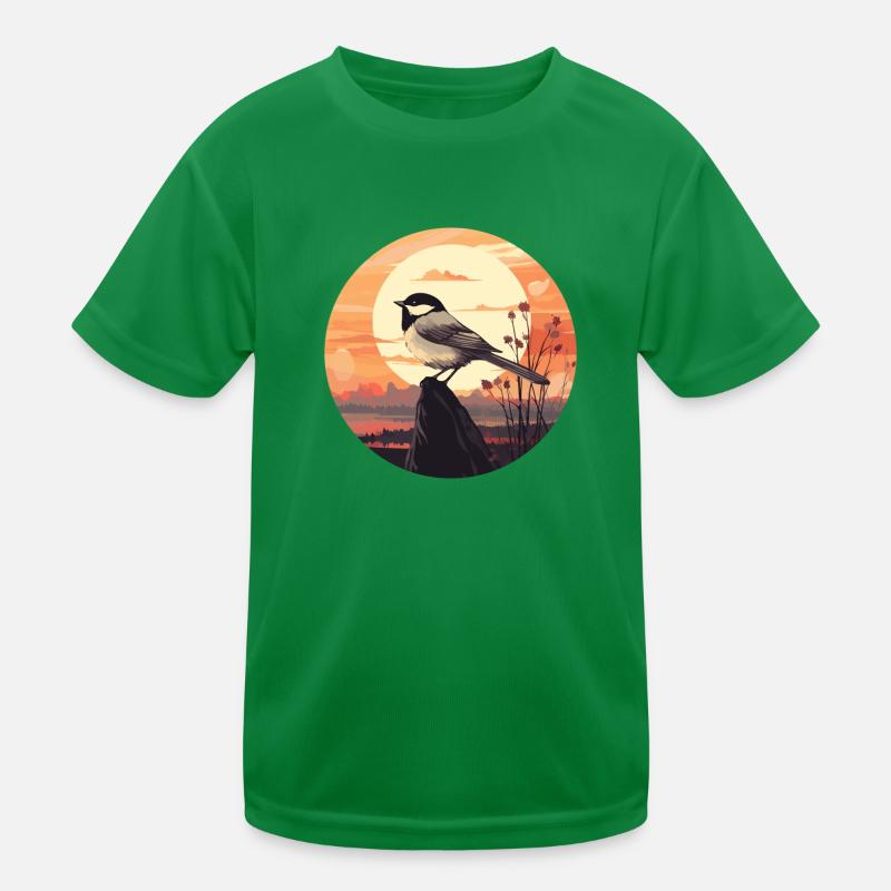 Chickadee bird Kids Functional T-Shirt