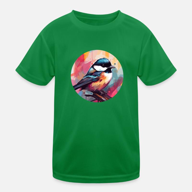 Chickadee bird Kids Functional T-Shirt
