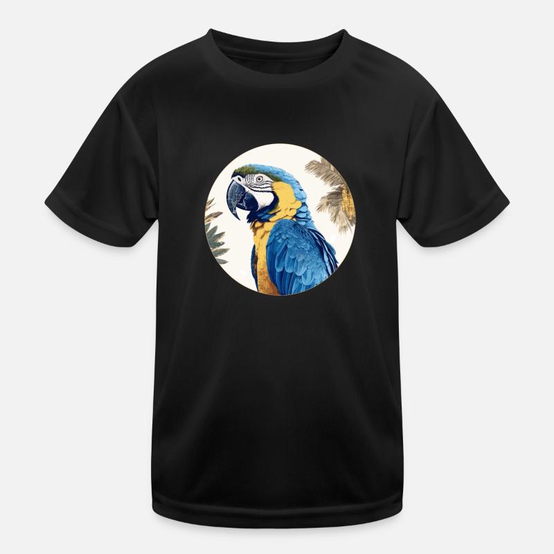 Blau-Gold Ara Kinder Funktions-T-Shirt