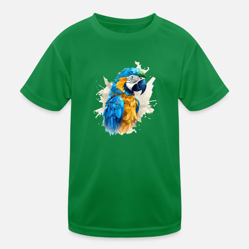 Blau-Gold Ara Kinder Funktions-T-Shirt