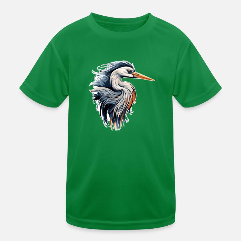 Reiher Kinder Funktions-T-Shirt