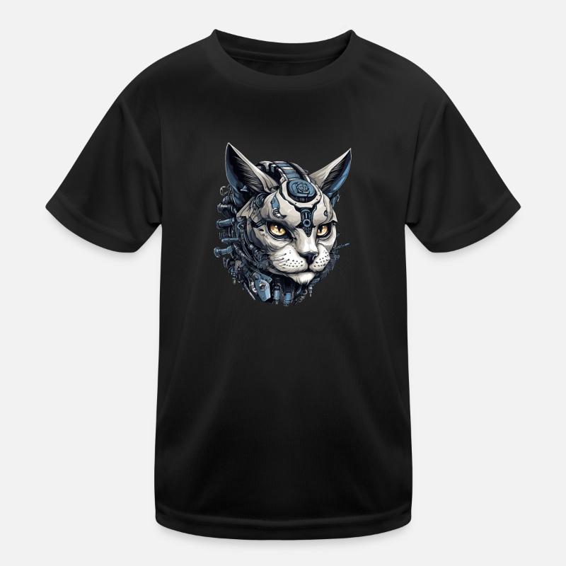 Robot chat T-shirt sport Enfant