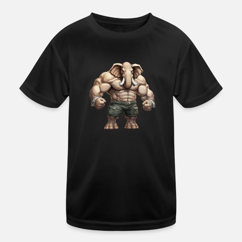 Bodybuilder Eléphant T-shirt sport Enfant