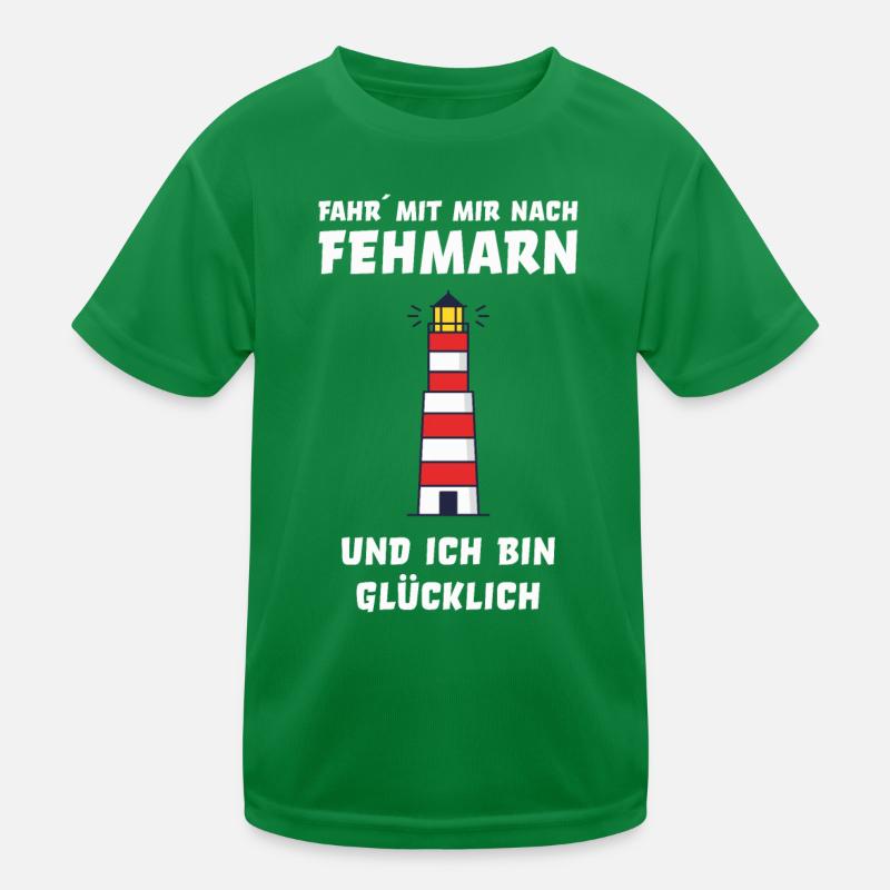 Fehmarn Sonneninsel Strand Ostsee Geschenk Kinder Funktions-T-Shirt